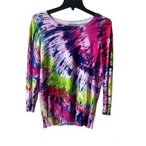 JOSEPH A WOMEN COLORFUL SWEATER LONG SLEEVE SIZE S